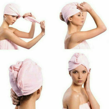 Women Rapid Drying Hair Towel Plus Thick Absorbent Shower Cap Fast Soft Spa Bath